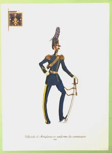 GIANNATTASIO - UFF. ARTIG.UNIFORME DA CAMPAGNA 1848- Stampa 32 x 24-Rivista[r14] - Imagen 1 de 1