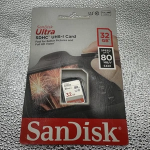 SanDisc Ultra 32GB SDHC Memory Card UHS-1 Class 10 High Speed New - Picture 1 of 4