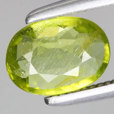 0.74ct t.w Untreated Green 6.8x4.9mm Oval Natural Peridot, Myanmar🍏 - Image 1 of 4