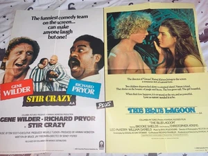 Stir Crazy / The Blue Lagoon Original Rare Cinema Film Movie Quad Poster - Foto 1 di 1