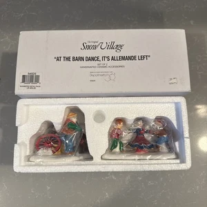 DEPT 56 SNOW VILLAGE Accessory  AT THE BARN DANCE, IT'S ALLEMANDE LEFT - New - - Picture 1 of 4