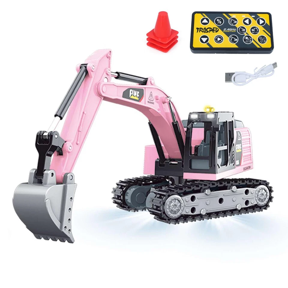 RTR 1/64 Alloy RC Excavator HG4 301 LED Light Realistic Sounds 2.4G Digger Model - Image 1 of 1
