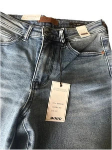 Judy Blue Dad Jean Straight Leg Mid Rise Distressed Blue Denim Jeans Womens 5/27 - Picture 1 of 7