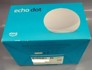 Amazon Echo Dot 5th Gen. Smart Speaker bluetooth bt alexa Glacier White New - Picture 1 of 4