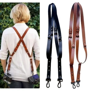 Dual Shoulder Harness Dual Camera Harness Strap Travel Multifunctional - Picture 1 of 12