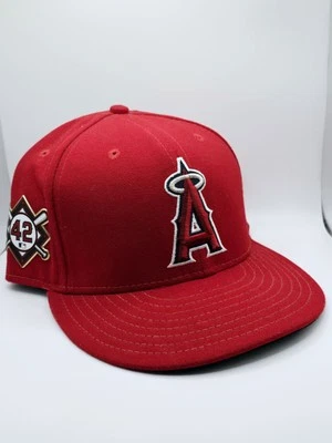 Anaheim Angels 2018 Jackie Robinson Day New Era 59Fifty Fitted Hat - SZ 7 5/8 - Image 1 of 4