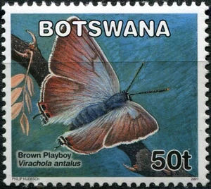 Botswana 2007. Butterflies - Brown Playboy (MNH OG **) Stamp - Picture 1 of 1