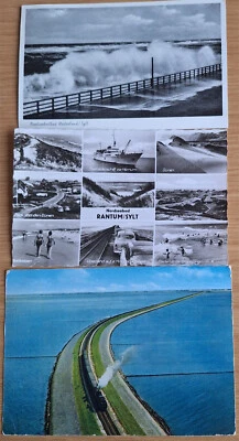 3 Ansichtskarten von SYLT, 1965 gelaufen, mit 15-Pf-Briefmarken, - Bild 1 von 4