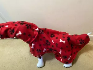 Whippet Small Sighthound coat and snood double layer fleece 19.5 Inch - Picture 1 of 3