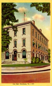 Postkarte Rathaus Petersburg, Virginia - Bild 1 von 2