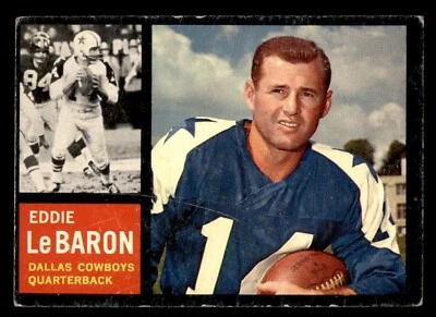 1962 Topps Football #38 Eddie Lebaron VG *d3 - Image 1 of 2