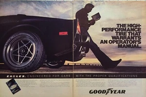 Anuncio impreso vintage Goodyear Eagles neumáticos de alto rendimiento garaje tienda mancave - Imagen 1 de 5