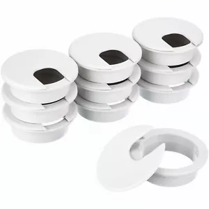 10 Pack 2 Inch Desk Grommet Plastic Wire Cord Cable Hole Cover Organizer - Picture 1 of 7
