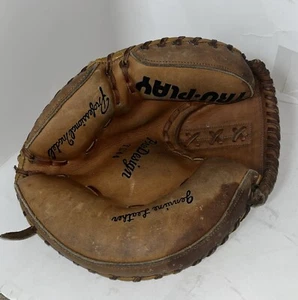 Baseball Handschuh Vintage Tru Play TC44 Catcher's Mitt Echtleder - Bild 1 von 7