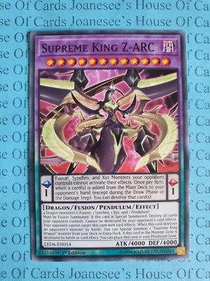 LED6-EN054 Supreme King Z-ARC Yu-Gi-Oh Card 1st Edition New - Image 1 of 4