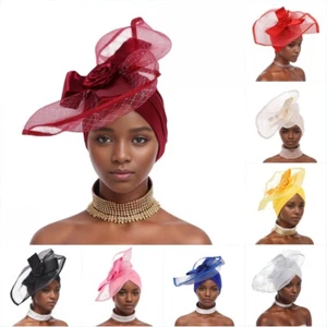 Sciarpa elegante moda donna musulmana berretto nazionale India grande fiore turbante festa - Foto 1 di 27