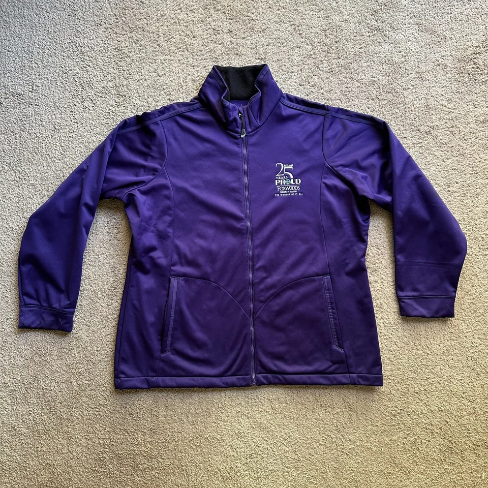 Foxwoods Jacket Womens 2XL Full Zip Antigua Lightweight Purple 25 Years Proud - Image 1 of 4