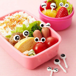 10pcs/set Mini Cute Eyes Bento Food Fruit Picks Forks Party Decor Accessories