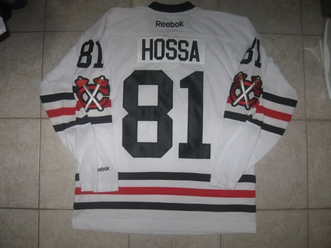 #81 Marian HOSSA Chicago BLACKHAWKS Winter Classic REEBOK Jersey, Size Men's L Cover