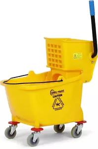 79358 Commercial Mop Bucket with Side Press Wringer, 26 Quart, 14.75"L X 12.95"W - Picture 1 of 7