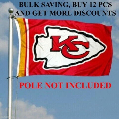 Chiefs FLAG 3X5 Kansas City Banner American Football New Fast USA Shipping KC Cover