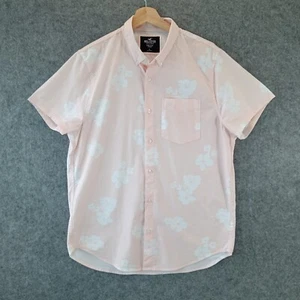 Hollister Men's Light Pink Epic Flex Stretch Slim Fit Short Sleeve Shirt Size L - Picture 1 of 13