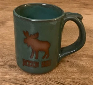 Kaffeebecher Tasse Jackon Hole Wyoming grün Keramik beeindruckt - Bild 1 von 2