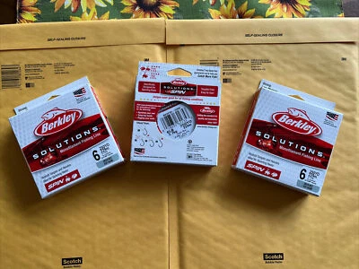 Línea de pesca giratoria monofilamento Berkley Solutions 6 libras 250 yardas niebla verde X3 Foto 1 de 3