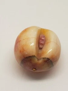 Stone Fruit, Peach, Alabaster Or Onyx, 2 1/4 x 3 - Picture 1 of 4