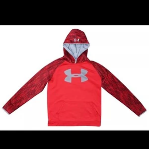 Under Armour red and gray youth large hoodie sweatshirt - Picture 1 of 10