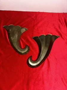 Applique da parete vintage in ottone a forma di conchiglia nautica - Foto 1 di 3