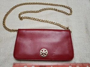 Tory Burch crossbody bag Gold Change Burgundy Fast Shipping  - Picture 1 of 8