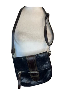 Tano Purse Crossbody Black Brown Leather Small - Picture 1 of 7