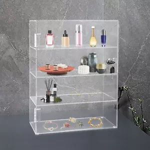 4 Layers Display Case Countertop Box Dustproof Shelves Showcase with Lock - Picture 1 of 12