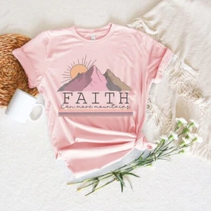 Faith Can Move Mountain shirt, Religious shirt, Christian shirt, Church shirt... - Picture 1 of 20
