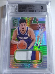 2018 Spectra Devin Booker #PATCH NEON GREEN /25 Worn Jersey - BGS 9 (POP 1) - Picture 1 of 4