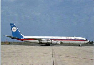 Cartolina Alyemda Airlines Boeing 707-336C, Aeroporto di Aden, Yemen - Foto 1 di 2