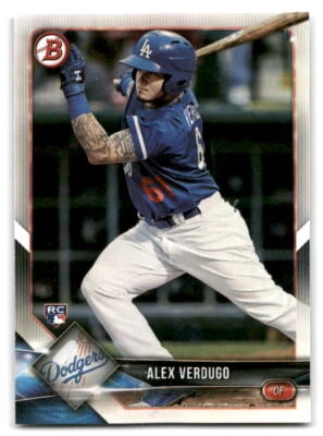 Alex Verdugo 2018 Bowman Baseball #72 Los Angeles Dodgers Rookie RC - Image 1 of 2