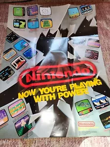 Vintage Nintendo NES - Now You’re Playing With Power - Poster Insert 1988 - Picture 1 of 10