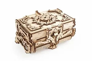 Mechanical UGEARS wooden 3D puzzle Model Antique Box Construction Set - Picture 1 of 10