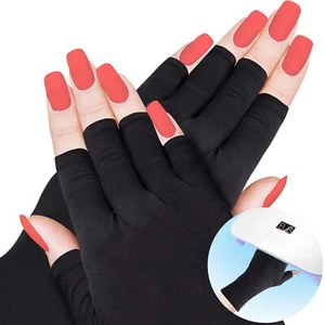Anti UV Protection Gloves for Gel Nail Lamp Manicure Gloves Hand Protector - Picture 1 of 7