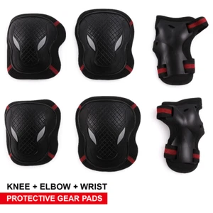 6 × Adult Wrist Elbow Strong Knee Pads Skateboard Roller Protective Gear Kit - Picture 1 of 10
