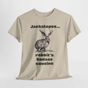 Lustiges T-Shirt Jackalope Rabbit's Badass Cousin - Bild 1 von 8