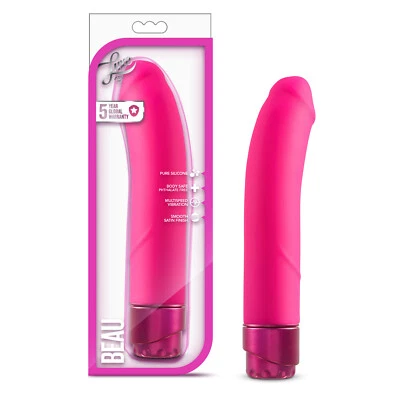 Vibrador Blush Luxe 8" ponto G cetim silicone liso IPX7 impermeável vibração profunda - Imagem 1 de 3