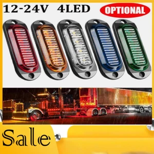 12V-24V Amber Oval LED Side Clearance Marker Lights For Car Truck Trailer RV - Picture 1 of 28