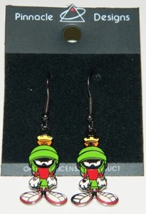 Par de pendientes perforados de acero esmaltado Looney Tunes Marvin el Marciano NUEVO - Imagen 1 de 1