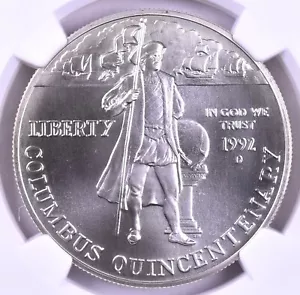 1992-D Columbus Commemorative Silver Dollar - NGC MS69 - Picture 1 of 3