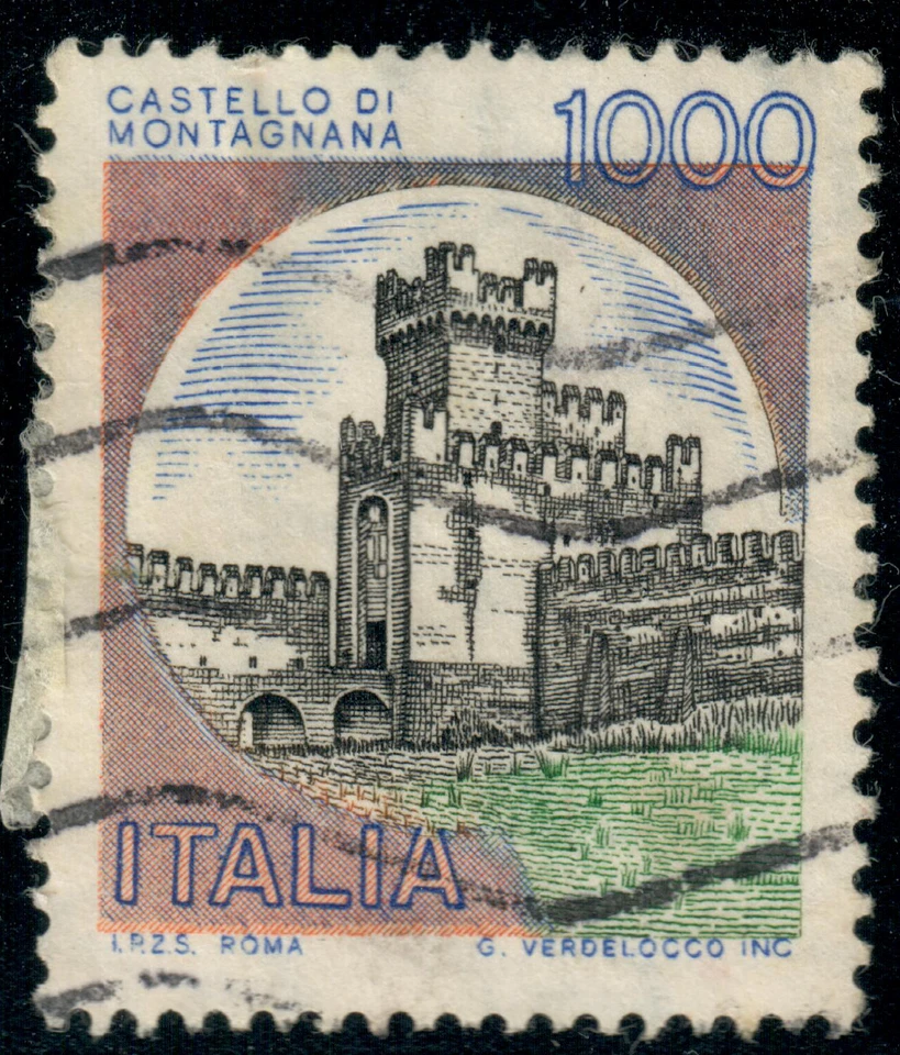 Italy - 1980 - Castles - Castello di Montagnana - 1000L - #2340 - Image 1 of 1