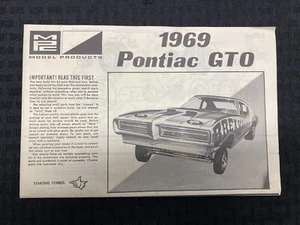 MPC 1969 Pontiac GTO Hardtop Gasser Breakaway Funny Car Instructions Original - Picture 1 of 2