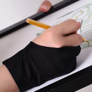 DIGITAL GLOVE DRAWING LEFT RIGHT TWO FINGER ARTIST WACOM HIGH ELASTIC - Picture 1 of 8
